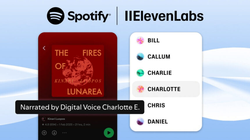 Spotify partners with ElevenLabs to expand ai-generated audiobooks